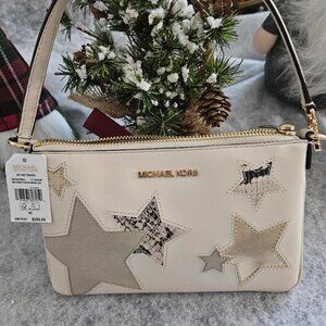 Michael Kors Jet Set Small Wristlet with Star Appliques